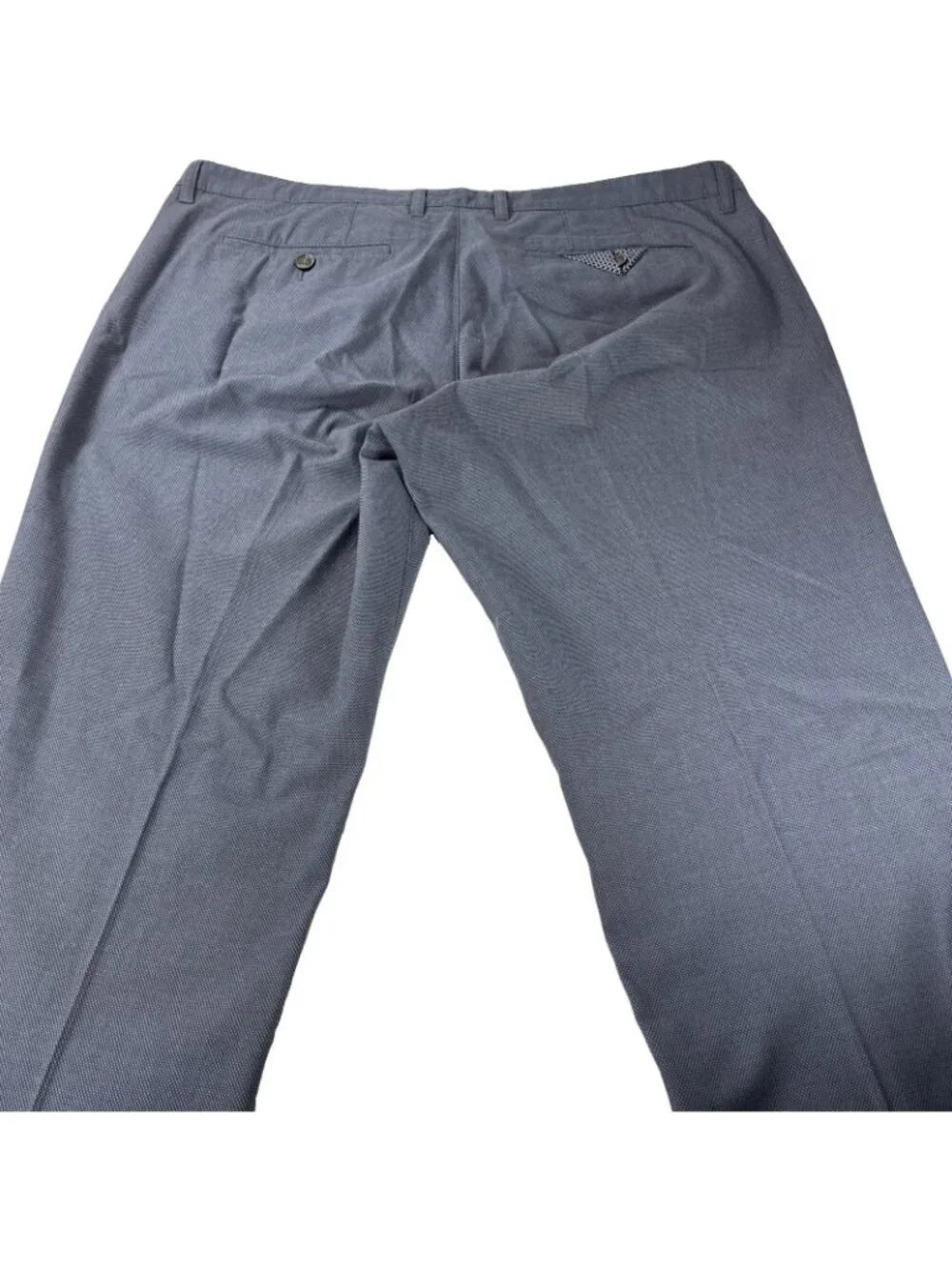Ted Baker London Mens 40R Dress Pants Slacks Charcoal Gray Textured Floral Trim